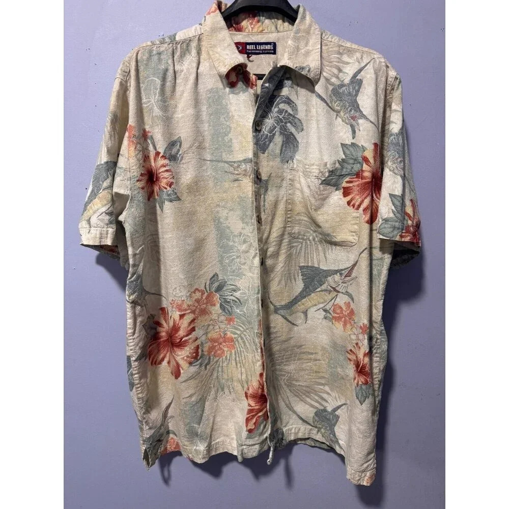 Reel  Legends‎ mens fishing shirt button up size XL